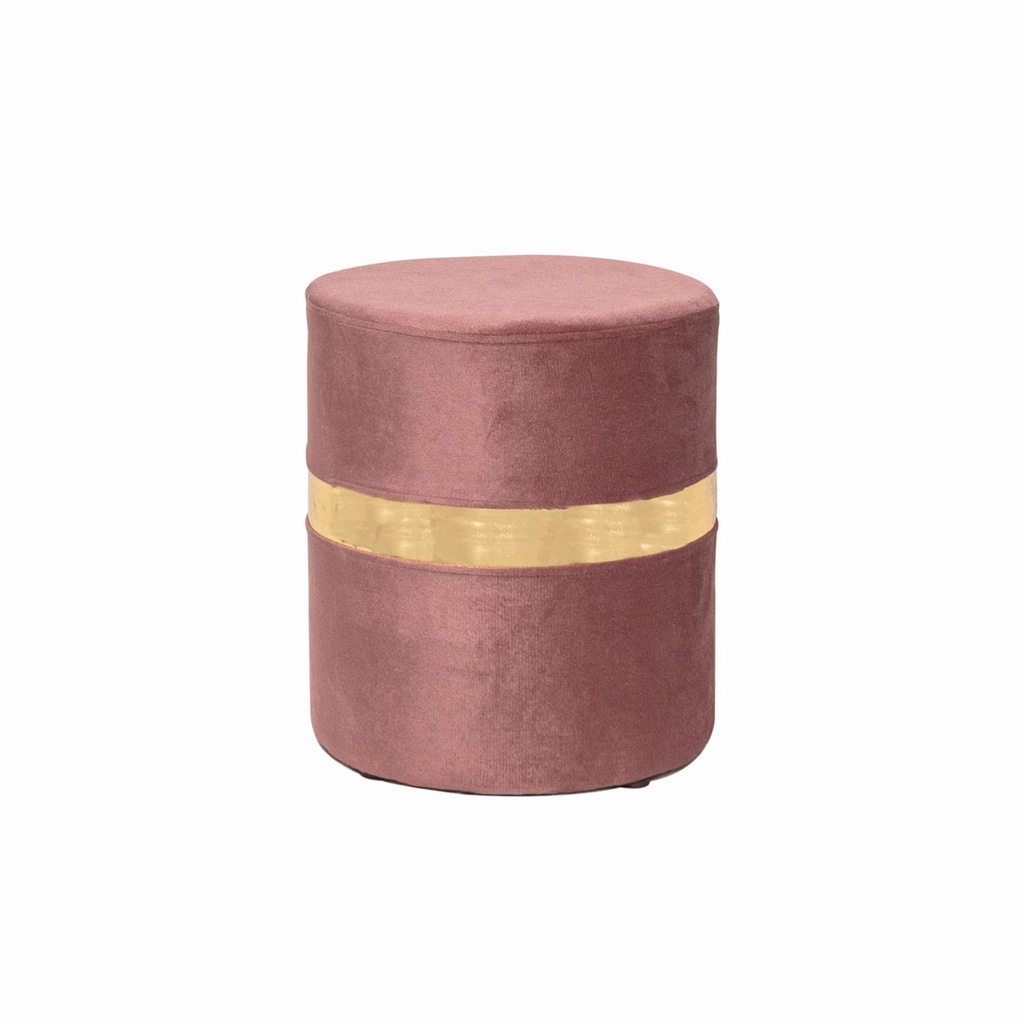Pouf bande doré