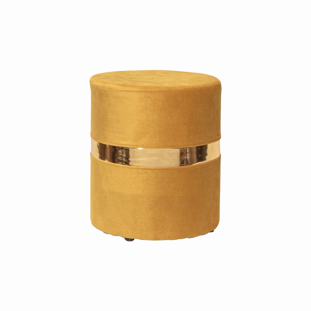 Pouf bande doré