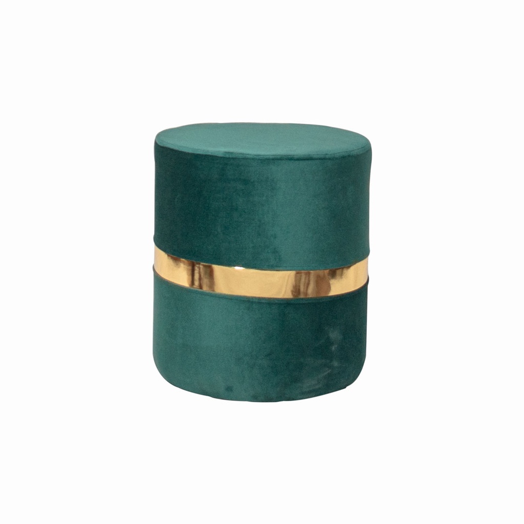 Pouf bande doré