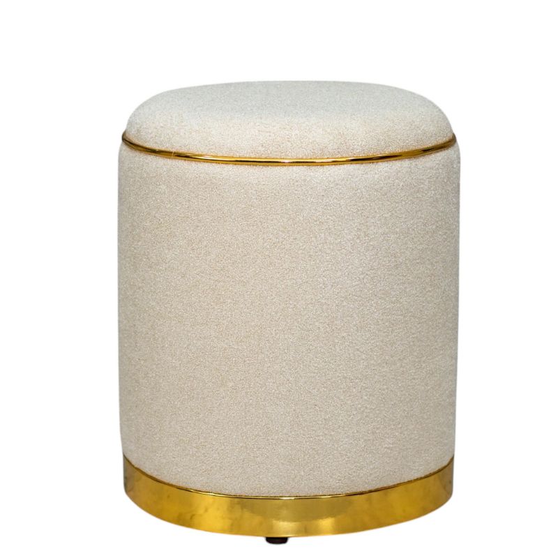 Pouf alliance bouclé